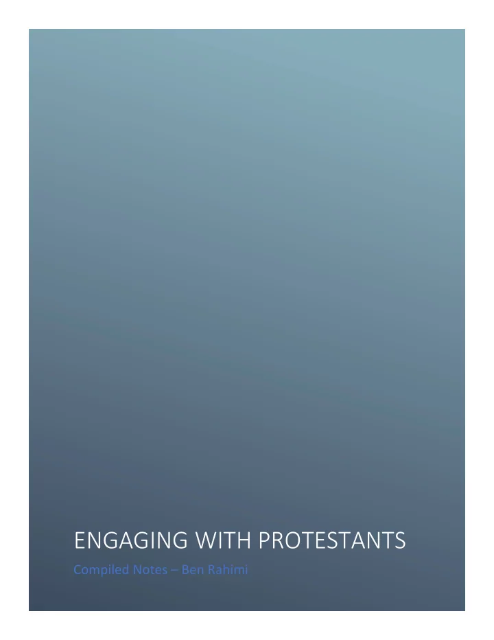 engaging with protestants