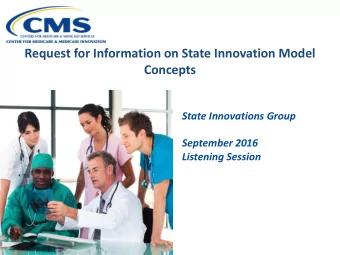 Request for Information on State Innovation Model  Concepts  State Innovations Group  September