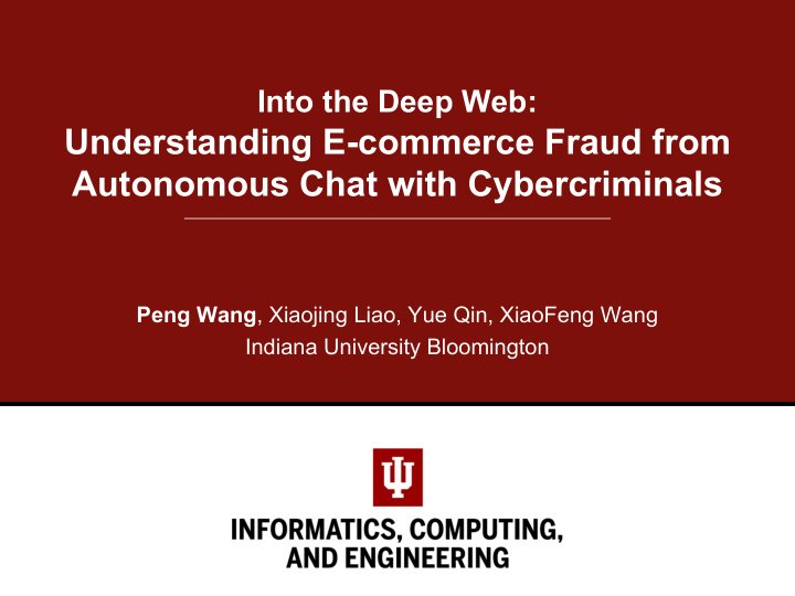 understanding e commerce fraud from autonomous chat with