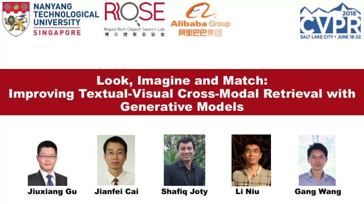 look imagine and match improving textual visual cross