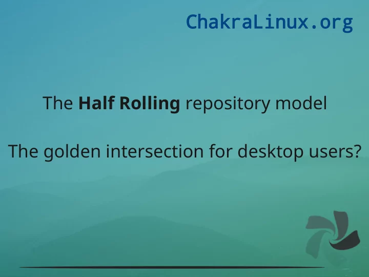 chakralinux org chakralinux org