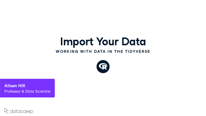 import yo u r data