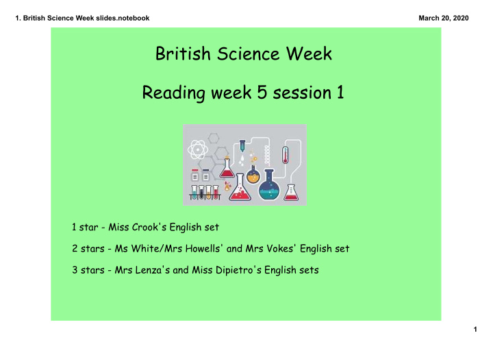 british science week reading week 5 session 1