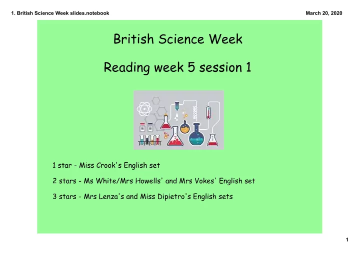 british science week reading week 5 session 1