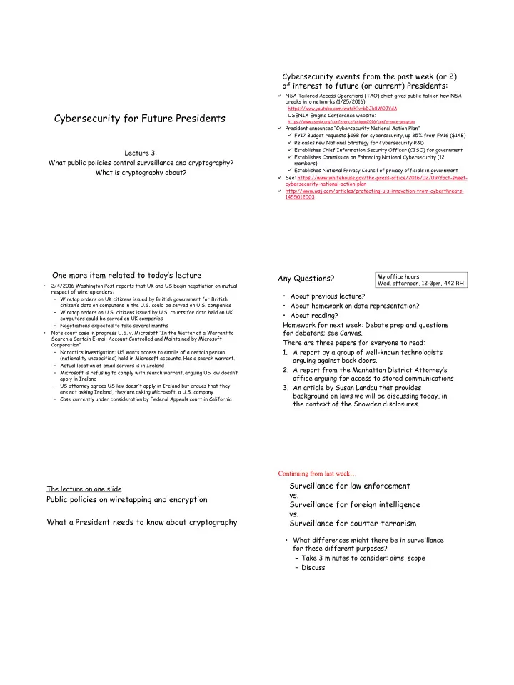 cybersecurity for future presidents