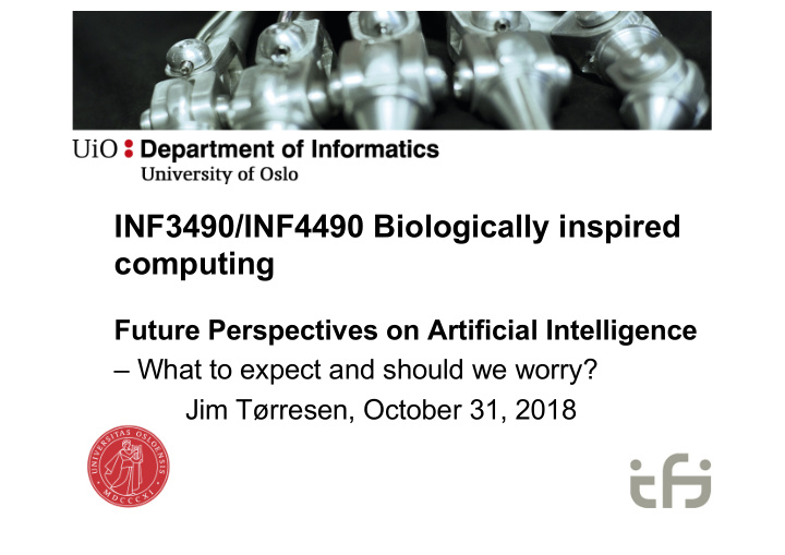inf3490 inf4490 biologically inspired computing