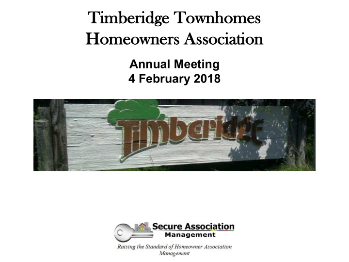 timberidge t townhomes homeowners a association