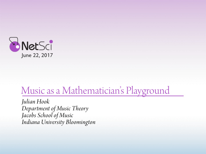 music as a mathematician s playground