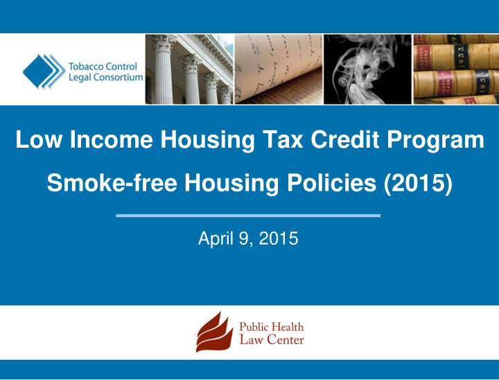 low income housing tax credit program smoke free housing