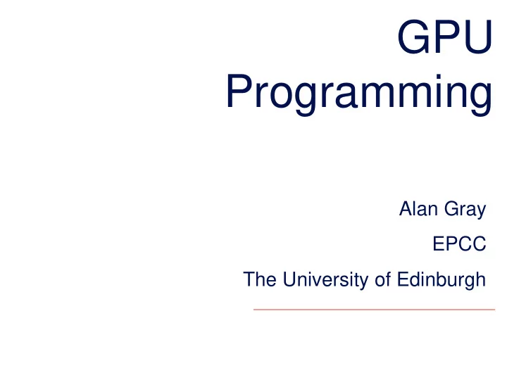 gpu programming