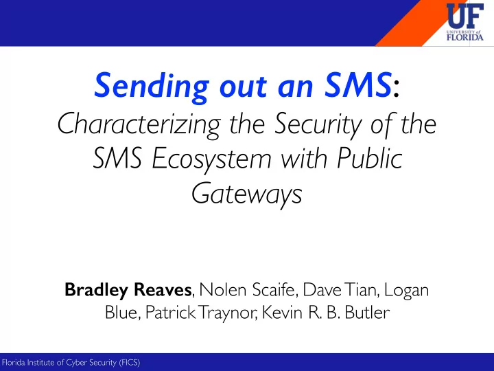 sending out an sms