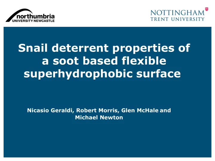 snail deterrent properties of