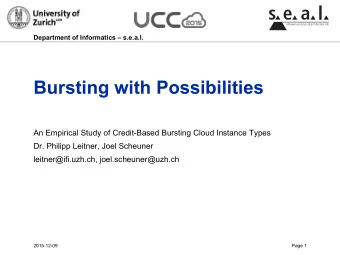Bursting with Possibilities  An Empirical Study of Credit-Based Bursting Cloud Instance Types  Dr.