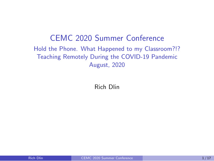 cemc 2020 summer conference