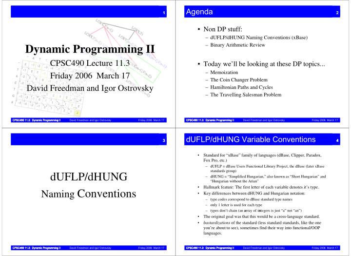 dynamic programming ii
