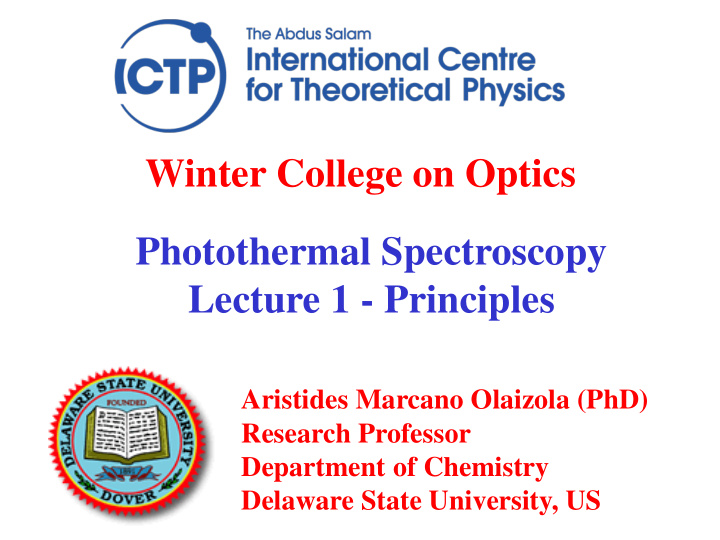 photothermal spectroscopy