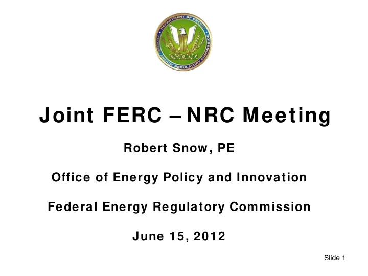 joint ferc nrc meeting