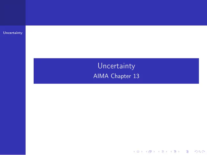 uncertainty