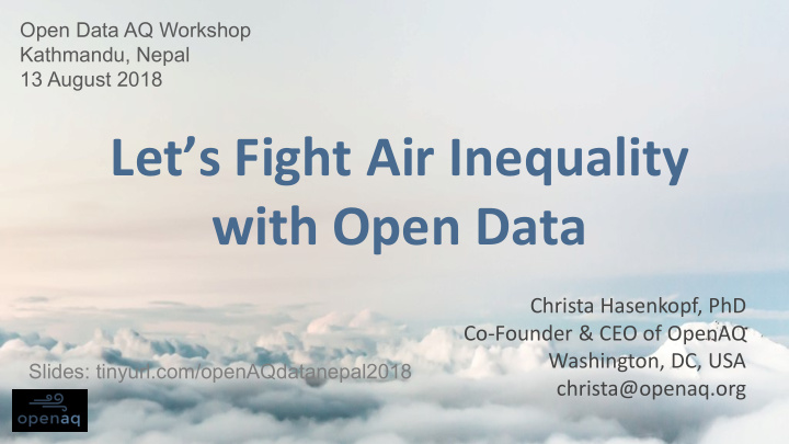 let s fight air inequality with open data