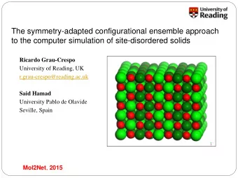 The symmetry-adapted configurational ensemble approach  to the computer simulation of