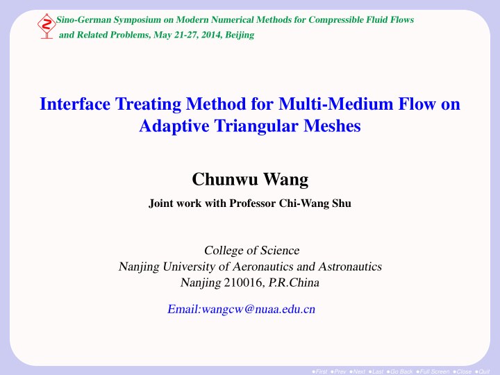 interface treating method for multi medium flow on