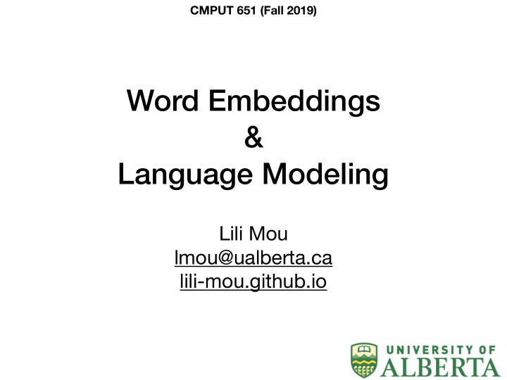 word embeddings language modeling