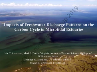 9  1  0  2  p  o  h  Impacts of Freshwater Discharge Patterns on the  s  k  Carbon Cycle in
