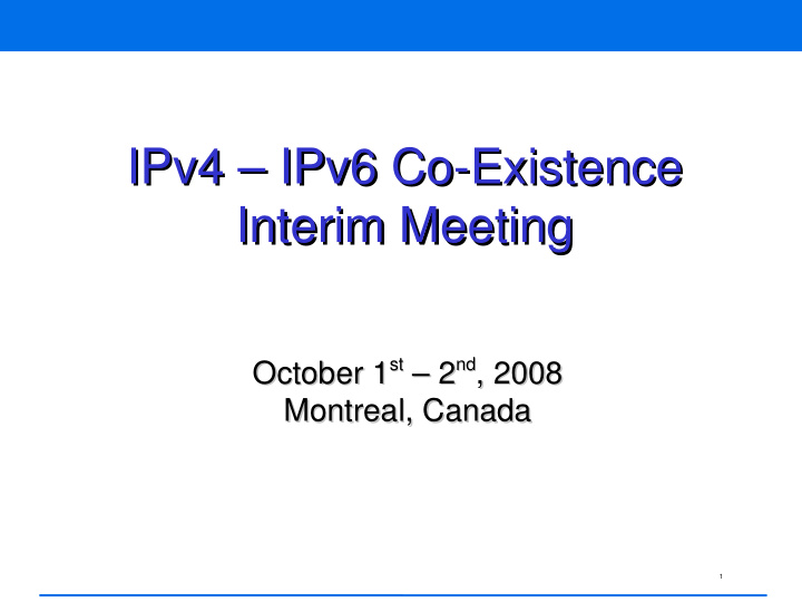 ipv4 ipv6 co existence ipv4 ipv6 co existence interim