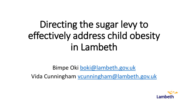 effectively address child obesity