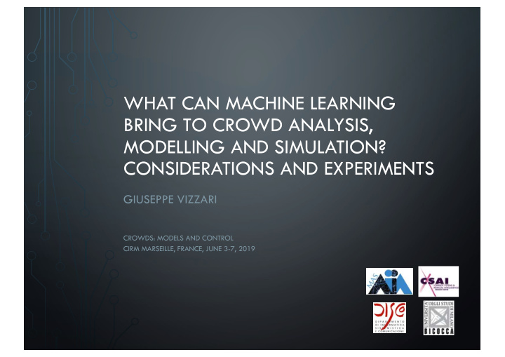 what can machine learning bring to crowd analysis