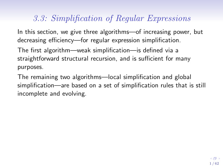 3 3 simplification of regular expressions