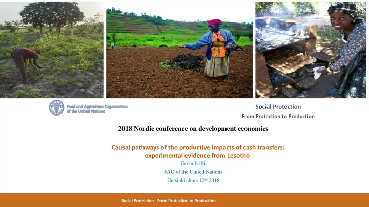 experimental evidence from lesotho