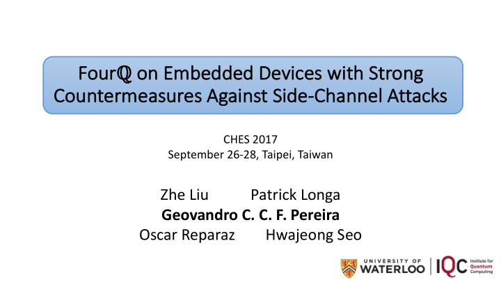 fo four on embedded device ces with strong co counter