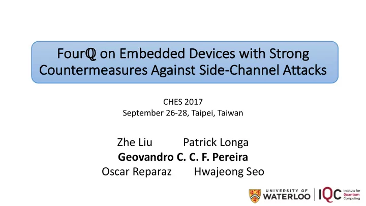 fo four on embedded device ces with strong co counter
