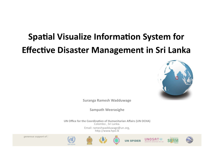 effec ve disaster management in sri lanka