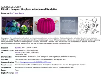 Physics-based Simulation  For offline animation (e.g., motion pictures)  For interactive