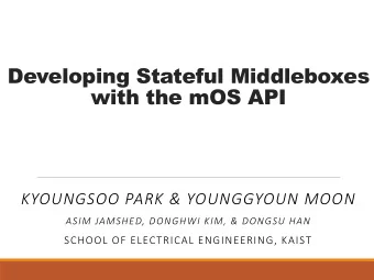 with the mOS API  KYOUNGSOO PARK &amp; YOUNGGYOUN MOON  ASIM JAMSHED, DONGHWI KIM, &amp; DONGSU HAN