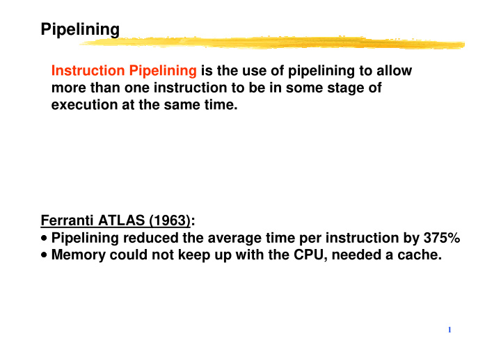 pipelining