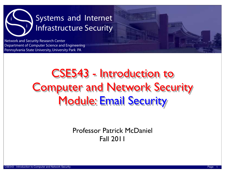 cse543 introduction to computer and network security