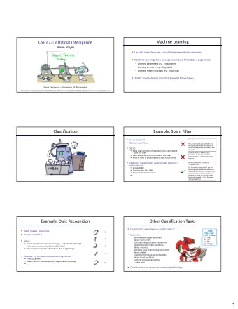 1  Model-Based Classification  Model-Based Classification  Model-based approach  Build a