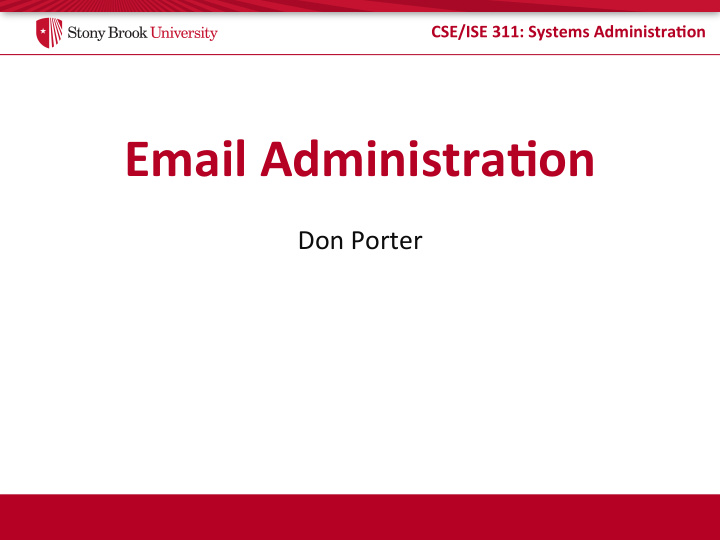 email administra5on