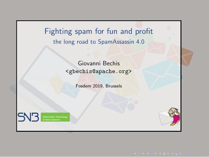 fighting spam for fun and profit
