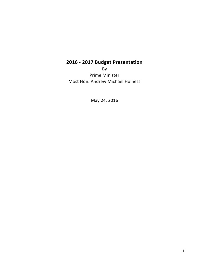 2016 2017 budget presentation