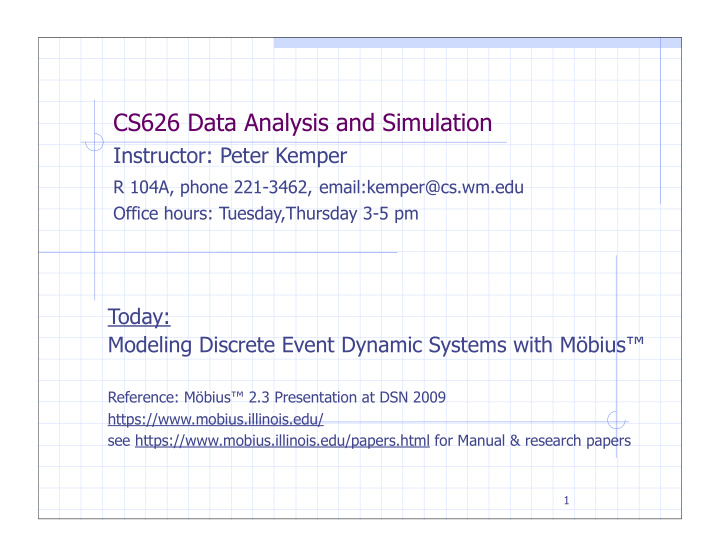 cs626 data analysis and simulation