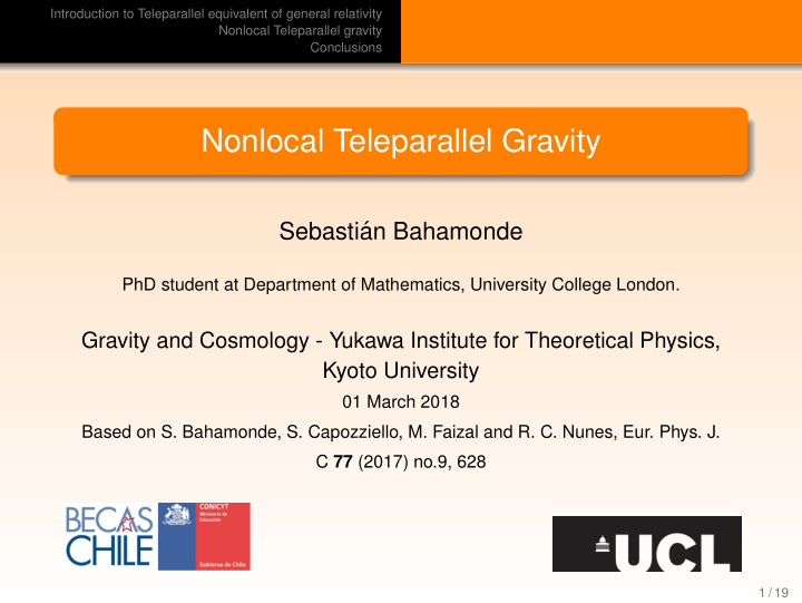 nonlocal teleparallel gravity