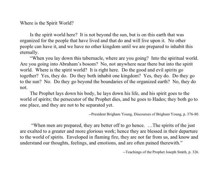 where is the spirit world is the spirit world here it is