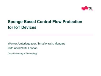 Sponge-Based Control-Flow Protection  for IoT Devices  Werner, Unterluggauer, Schaffenrath, Mangard