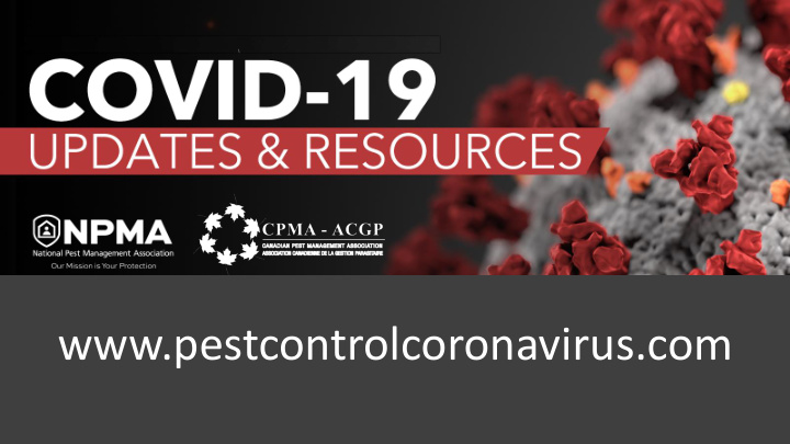 pestcontrolcoronavirus com welcome and introductions