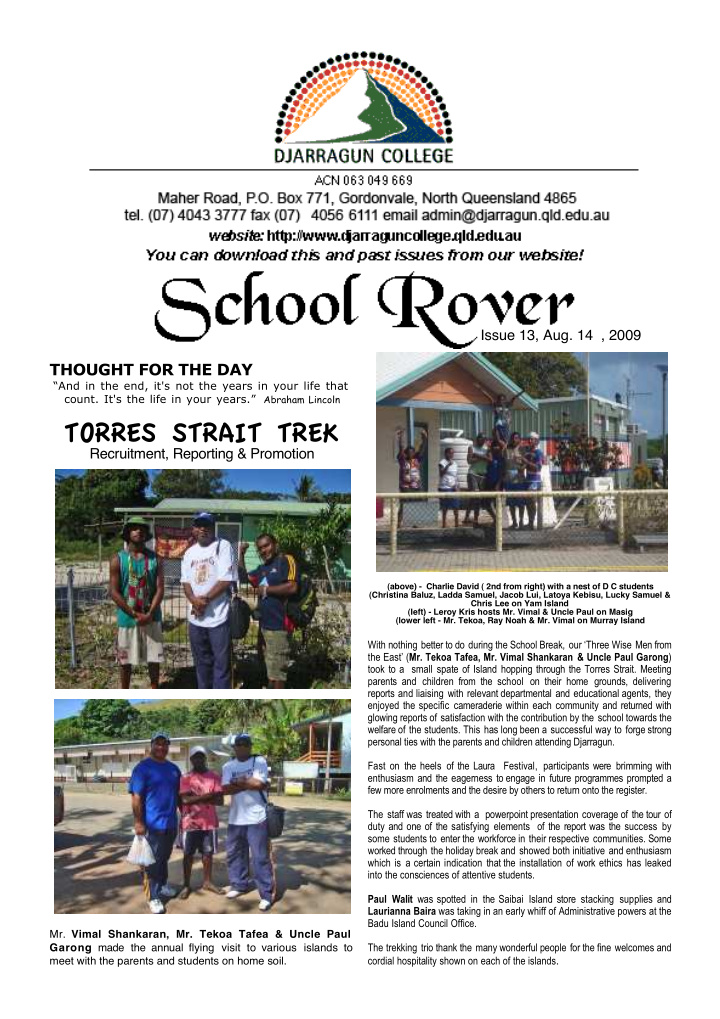 torres strait trek