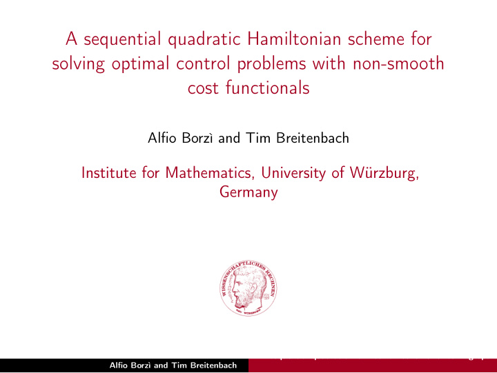 a sequential quadratic hamiltonian scheme for solving